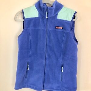 Vineyard Vines Fleece Medium Blue w Mint Vesr